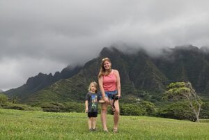 My son and I at Kualoa Ranch